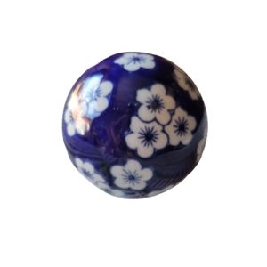 Ceramic Floral Sphere with Cherry Blossoms